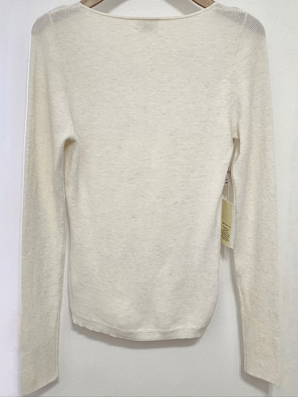 Aritzia Wilfred Heather Birch Tuscany Long Sleeve Knit Top - Picture 8 of 16